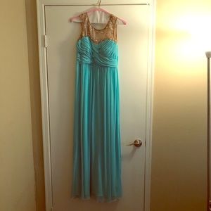 City Triangles Aqua Prom Dress